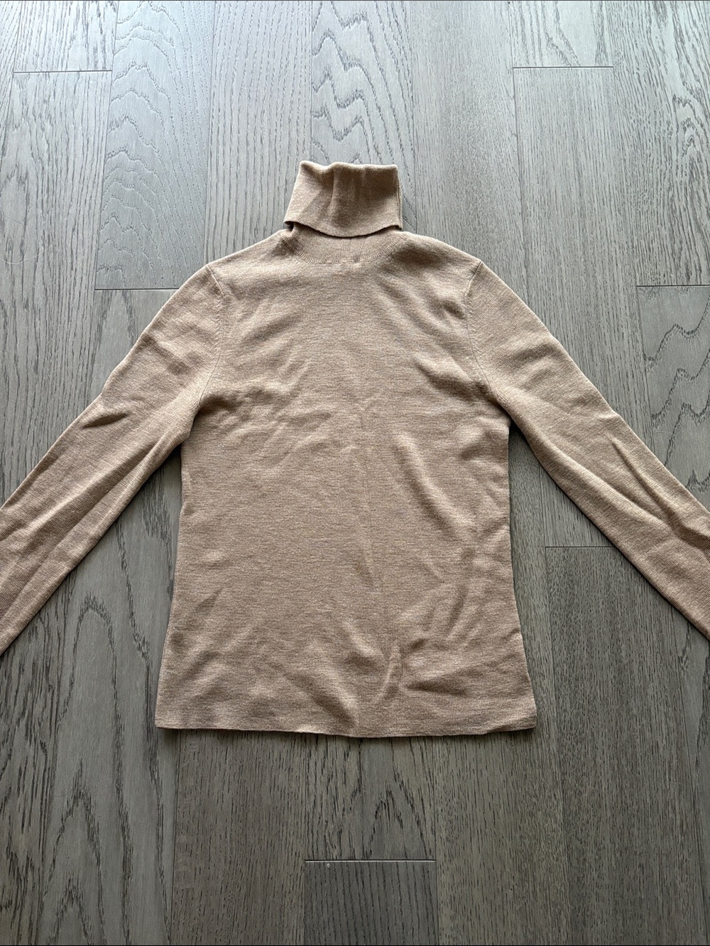 Brooks Brothers Tan Cashmere-Blend Turtleneck Sweater